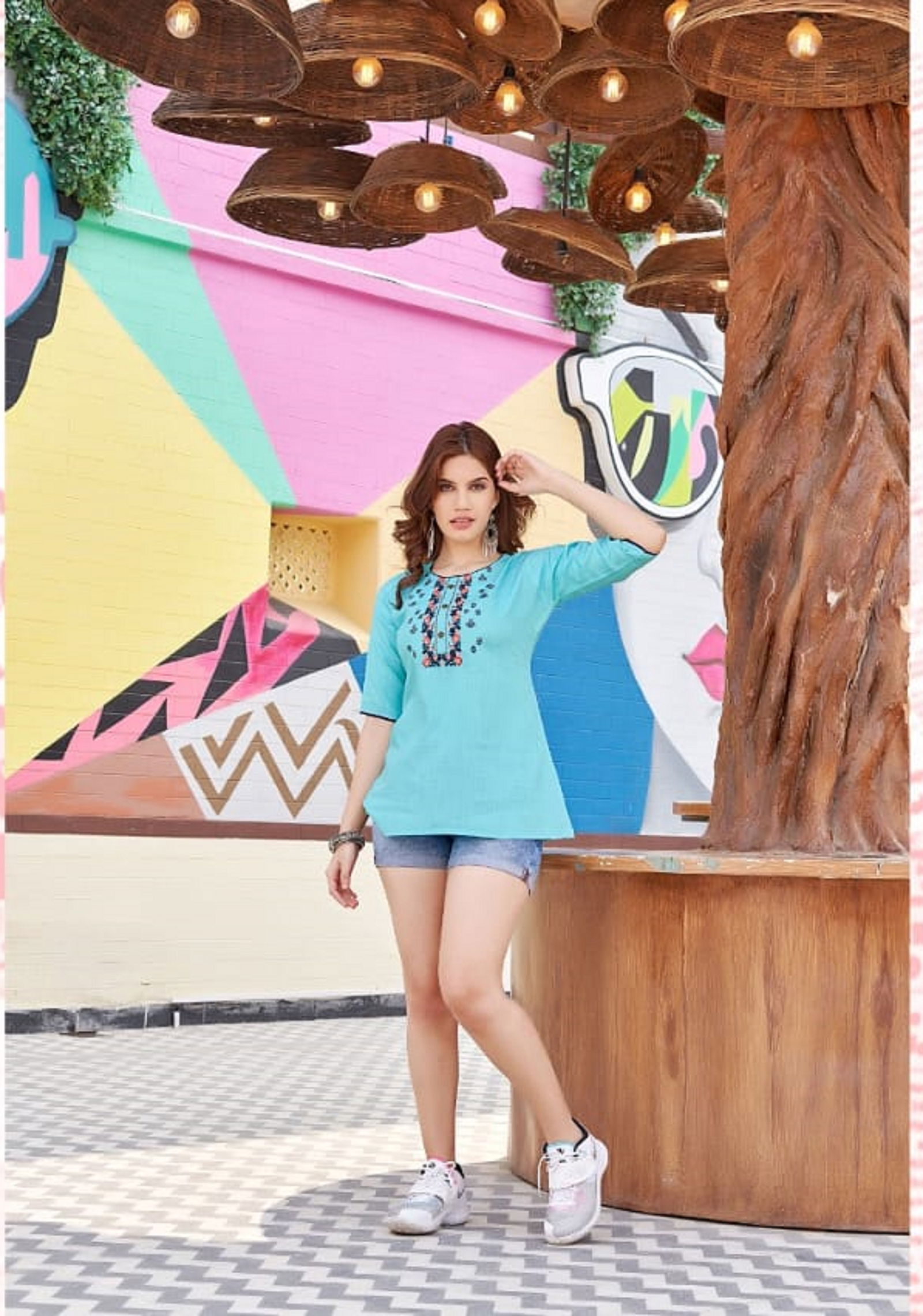 Kinti Tunic Western Wear Wholesale Ladies Top Catalog